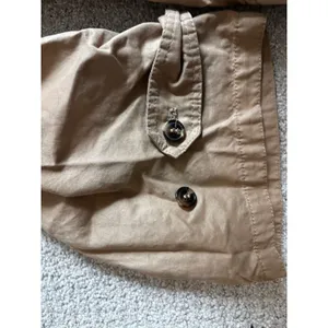 Zara Basic Parka Jacket Size Small Tan Utility Hooded Cotton Blend Coat thumbnail 7