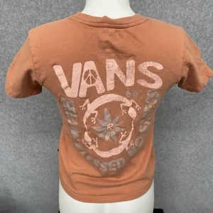 Vans Short Sleeve T Shirt Womans Size XS Orange Feeling Blessed No Stress thumbnail 4