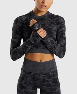 Gymshark Adapt Camo Crop Top thumbnail 1