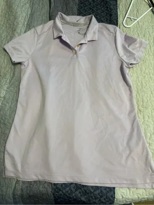 Nike Women’s Light Lavender Dri-FIT Polo Top size large thumbnail 1