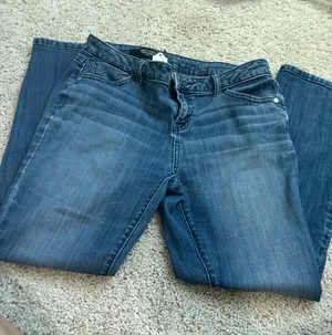 y2k Simply Vera Wang Capri Jeans Petite 6P Medium Wash Mid Rise Cropped Denim thumbnail 1