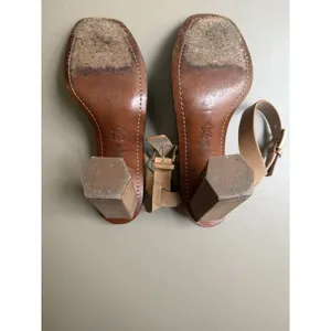 Women’s Designer Tory Burch Bleecker Leather Block Heel Sandals Strap Size 8 thumbnail 10