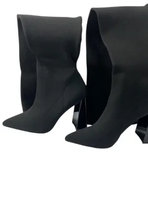 Cape Robbin Flo-A Black Stretch Thigh High Boots Block Heel Size 8 NIB thumbnail 5