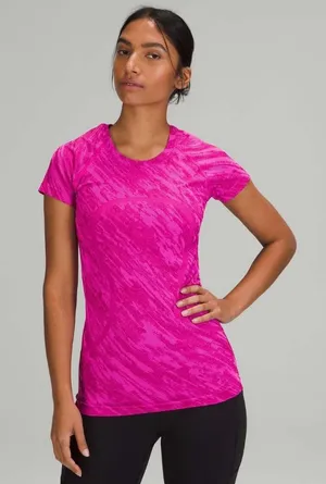 Lululemon Swiftly Tech Short Sleeve 2.0 Pink Yoga Pilates Outdoor Gym Training 4 thumbnail 1