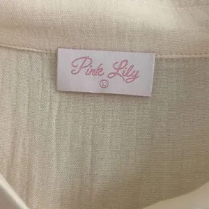 Pink Lily Keep Shining Cream Crochet Sleeve Gauze Sz Large Shacket thumbnail 5