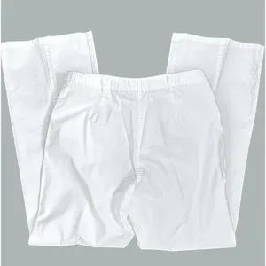L.L. Bean Women's Mid-Rise‎ Wide-Leg Ankle White Utility Pants Casual Modern thumbnail 5