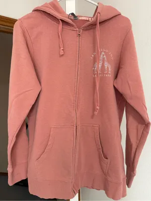 Women Soft pink San Diego Zoo Safari Park zip up hoodie #zoo thumbnail 1