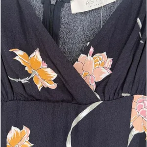 NWT ASTR the Label Womens Navy Blue Floral Puff Sleeve Babydoll Mini Dress Sz XL thumbnail 8
