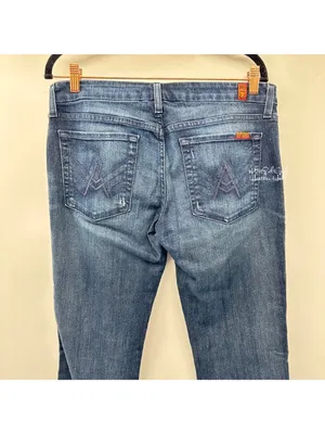 7 For All Mankind A Pocket Bootcut Jeans Size 31 thumbnail 3