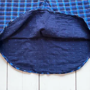Madewell XS Blue Plaid Short Sleeve Popover Shirt 100% Cotton thumbnail 12