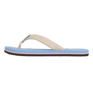 NWT Floopi Women Durable EVA Floral Textured Flip Flops Blue 6M thumbnail 3