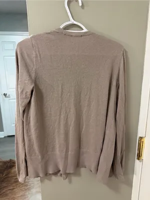 Ann Taylor Open-Front Layering Cardigan - tan/natural - Medium thumbnail 7
