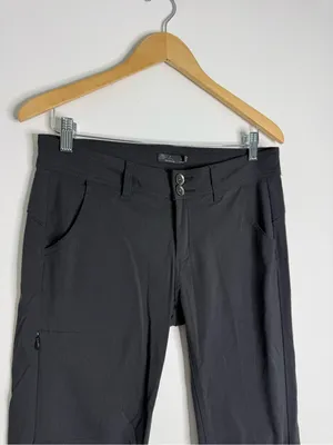 prAna Halle Hiking Pants Size 6 Tall Black Convertible Roll-Up Outdoor Pants thumbnail 3