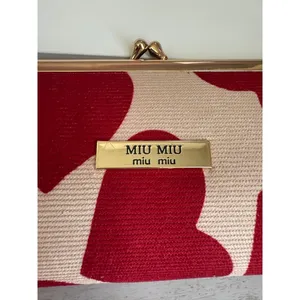 NIB Miu Miu Red Hearts Clutch Crossbody thumbnail 4