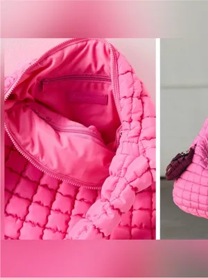 NWT Free People FP Movement Quilted Carryall Bag - bubblegum pink - One Size thumbnail 6