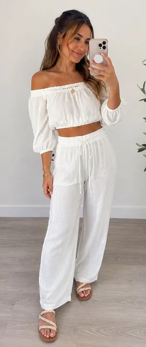 Lulus White Two-Piece Set thumbnail 1