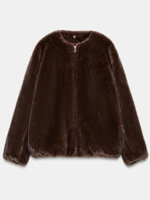 Zara fur bomber‎ jacket thumbnail 5