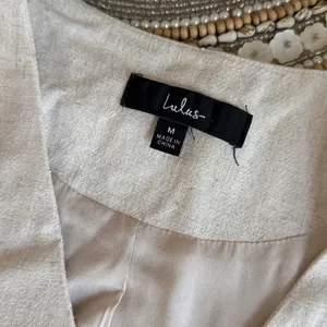 Lulu's Cream Textured Sleeveless Crop Top Women’s Linen Blend Vest Minimalist thumbnail 4