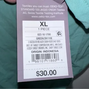 NWT‎ AUDEN Green Thong-Back One-Piece Luxury Collection Super Soft Bodysuit - XL thumbnail 4