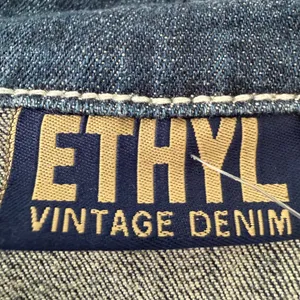 Ethyl Vintage Denim Sz XL Whipstitch Button Pocket Jean Jacket Western 90s Norm thumbnail 5
