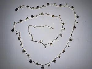 Gold Seashell and Diamond Belly Chain Silver thumbnail 1