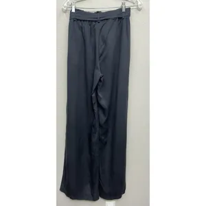MARINE LAYER Wide Leg Pants Womens Size Small Grey Tencel Belted Paper Bag thumbnail 2