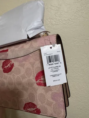 Coach Klare Crossbody Bag Signature Canvas & Leather With Lips Print CZ947 thumbnail 6
