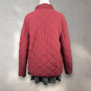 Great Northwest Quilted Fleece Jacket Women's L Red Peter Pan Granny Cabincore thumbnail 2