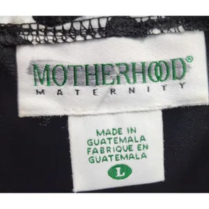 Motherhood Maternity Dress Black White Floral Short‎ Sleeve Large thumbnail 3