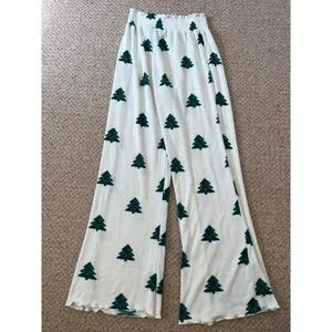 Beach Riot Christmas Tree Wide Leg Pacific Pants M Smocked Holiday Lounge thumbnail 3