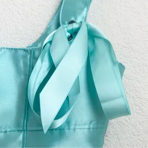 CURRENT MOOD Dolls Kill Pixie Stardust Satin Bow Straps Aqua Mini Dress Size S thumbnail 7