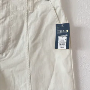 Universal Threads 8 Wide Leg Cropped Stretch Pants NWT Ivory High Rise thumbnail 5