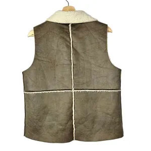 Jack by BB Dakota‎ Brown Faux Shearling Vest S thumbnail 2