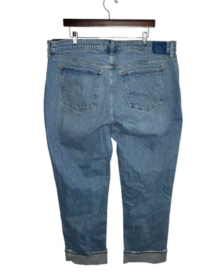 NEW Abercrombie & Fitch Curve Love 90s Straight Mid Rise Cuff Hem Jeans thumbnail 4