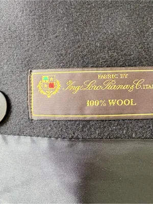 Fleurette Loro Piana 100% Wool Womens Mid Length Pea Coat Black Size 14 USA Made thumbnail 8