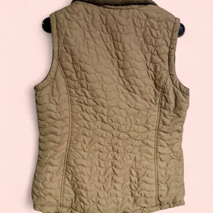 Women’s Free Country Quilted Vest With Faux Fur Lining Brown Tan Size Medium thumbnail 5