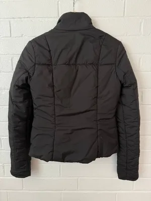 Weekday Black Quilted Short Puffer Jacket thumbnail 4