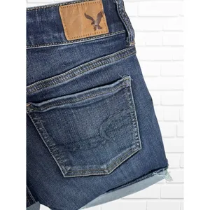 American Eagle Women's 2 Midi Rolled Hem Jean Shorts Super Stretch‎ Denim Café thumbnail 5