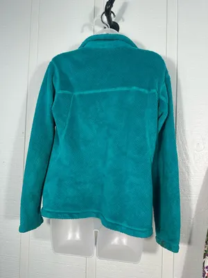 Patagonia Women’s Teal Green Full Zip Fleece Jacket Size Medium EUC thumbnail 5