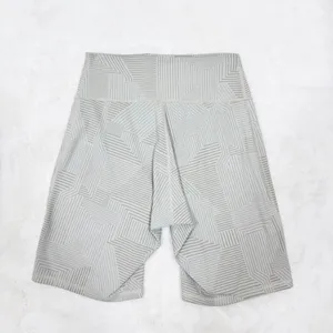 Gymshark Elevate Geometric Print Cycling Gym‎ Shorts Taupe Tan Medium thumbnail 5