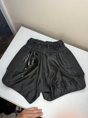 Venum Classic Muay Thai Shorts Black/Black Womens Sz Small New thumbnail 2