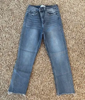 VERVET BY FLYING MONKEY Blue Straight Leg Jeans thumbnail 1