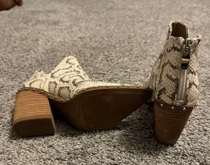 Snakeskin Ankle Booties thumbnail 3