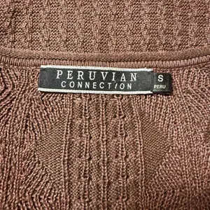 Peruvian Connection Cable Knit Sweater‎ | Womens Small | Brown 100% Pima Cotton thumbnail 4