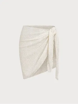 Samiol Women's Crochet Tie-Front Beach Cover-Up Skirt thumbnail 2