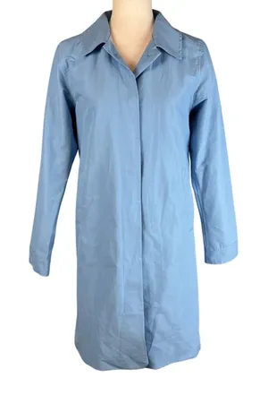 Herschel Supply Co. Womens‎ Mac Coat Size M Rain Trench Alaskan Blue NEW thumbnail 1