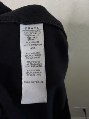 Frame Zip Cuff Flare Leg Pants in Noir Black Womens Size M thumbnail 6