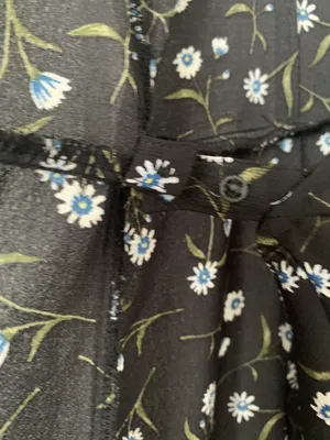 Divided Black Floral Wrap Dress thumbnail 6