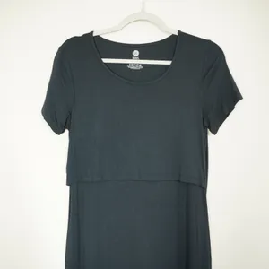 Kindred Bravely Size Small Black Bamboo Nursing Maternity Dress Short Sleeve thumbnail 2