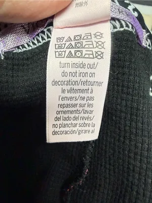 Victoria's Secret Black Lounge Pants with Pink Geo Print thumbnail 5